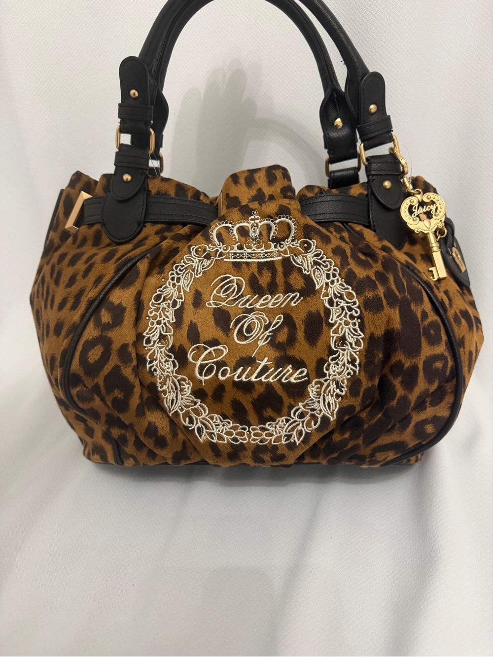 Juicy Couture Leopard Print 'Queen of Couture' Satchel